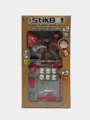 Коричневый фигурка Стикбот (Stikbot) с аксессуарами / Стикботы / Человечек для анимационной студии