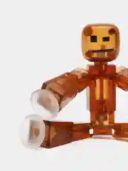 Коричневый фигурка Стикбот (Stikbot) с аксессуарами / Стикботы / Человечек для анимационной студии