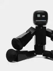 Черный фигурка Стикбот (Stikbot) с аксессуарами / Стикботы / Человечек для анимационной студии