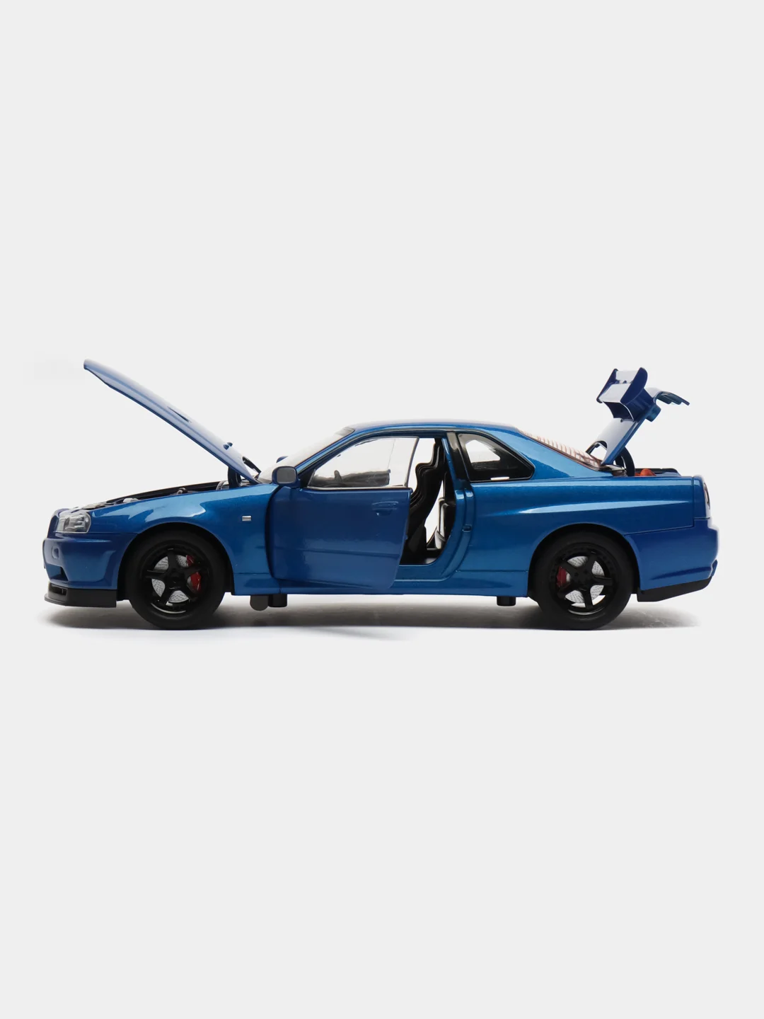 Синий масштабная металлическая модель авто 1:24 NISSAN Skyline GT-R R34