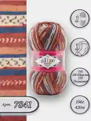 Рыжий пряжа  Носочная Alize Superwash Comfort Socks 75% Шерсть 25% Полиамид 100г 420м