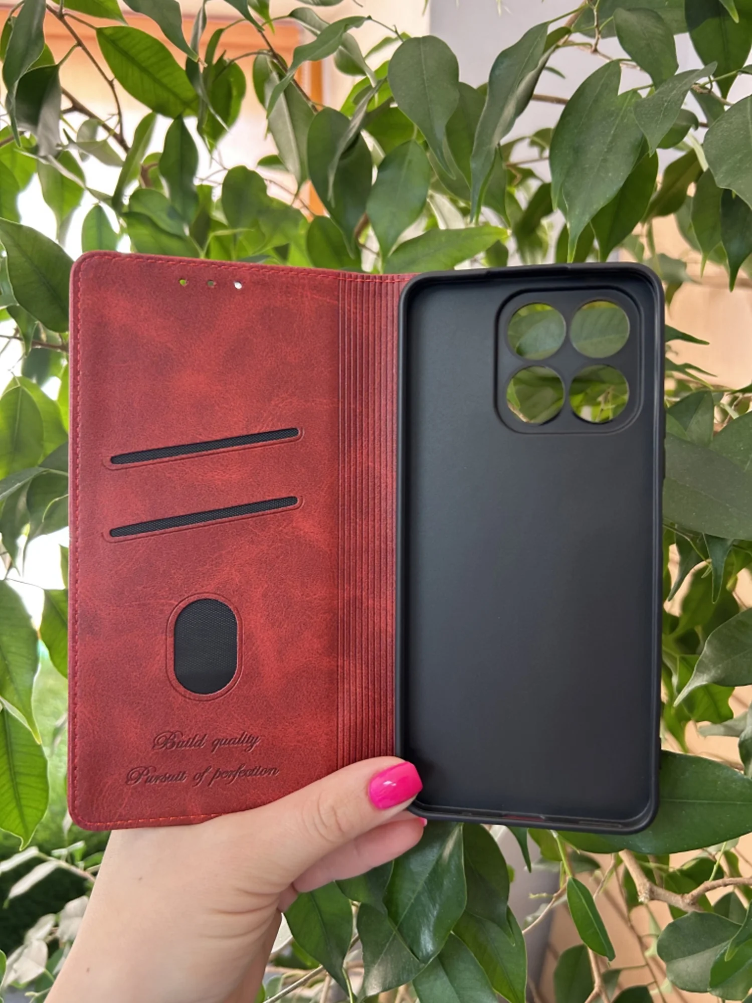 Красный чехол книжка elitcase для Honor X8A / Хонор Х8А