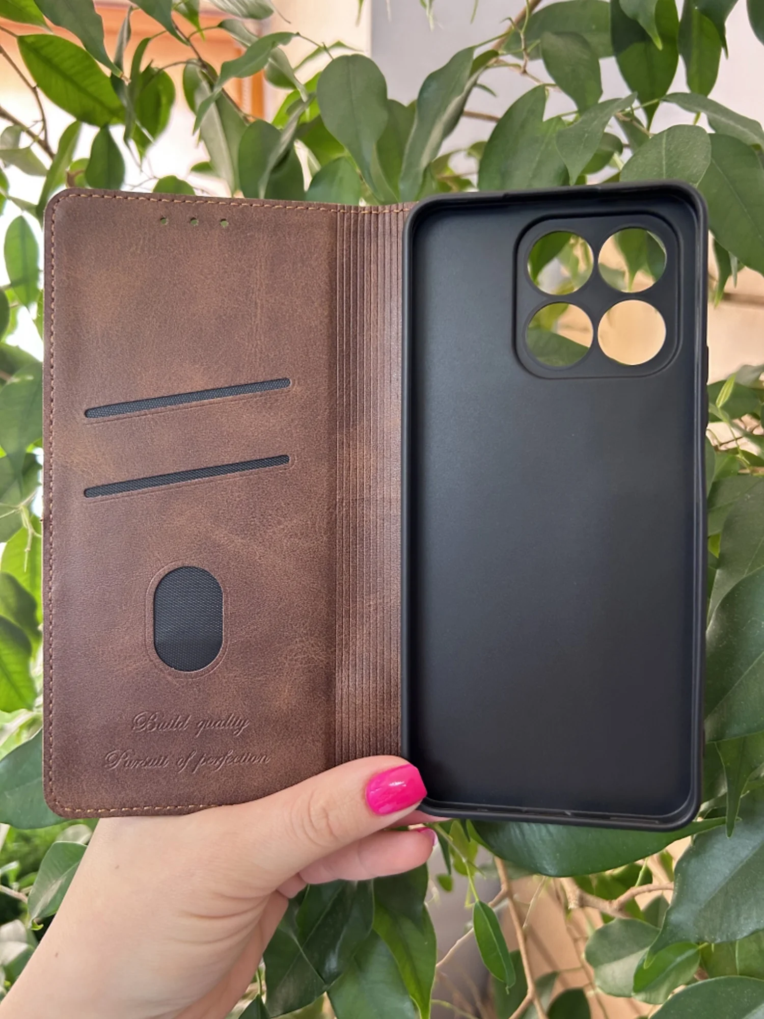Тёмно-коричневый чехол книжка elitcase для Honor X8A / Хонор Х8А