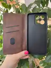 Тёмно-коричневый чехол книжка elitcase для Honor X8A / Хонор Х8А