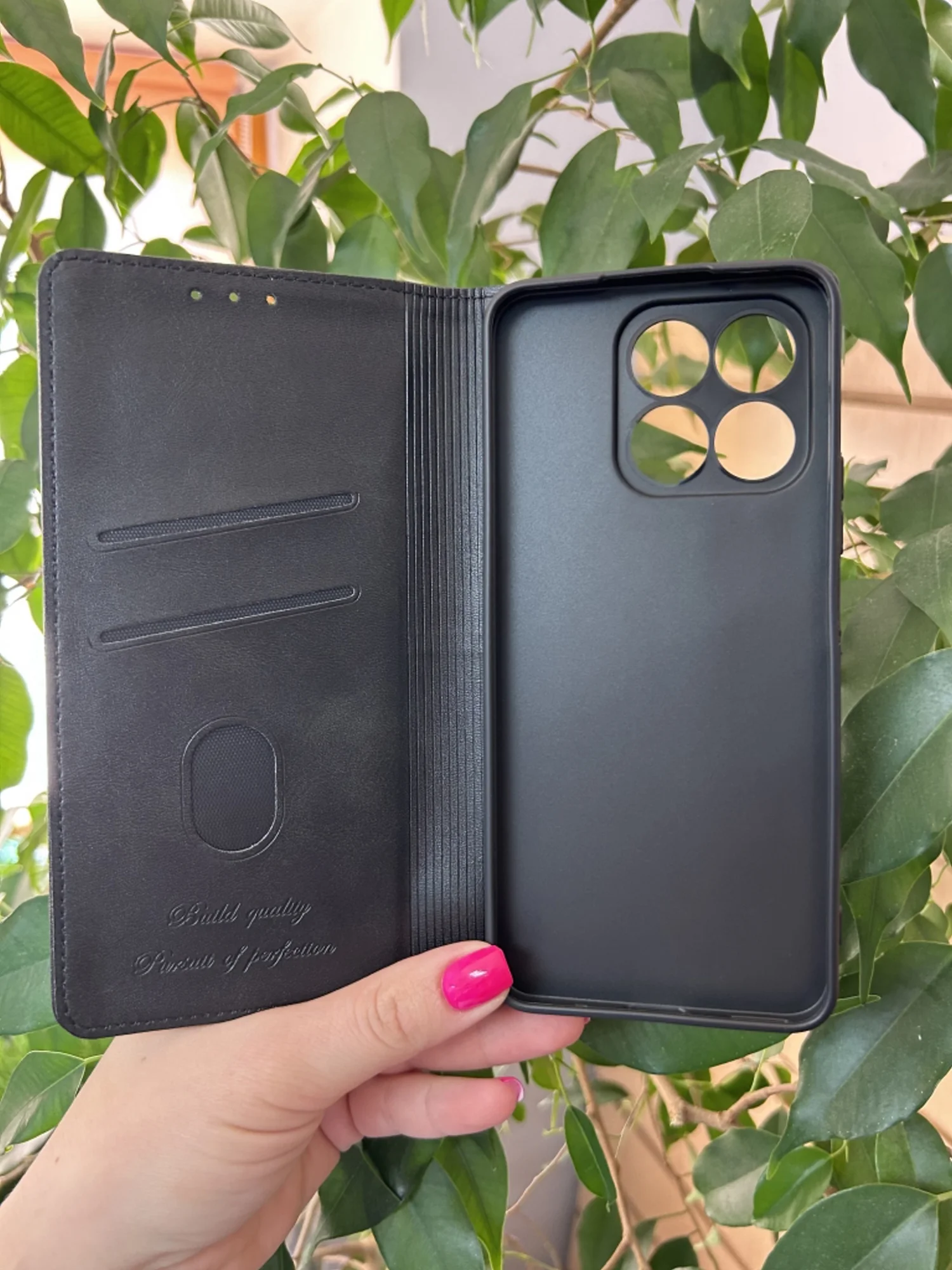 Черный чехол книжка elitcase для Honor X8A / Хонор Х8А