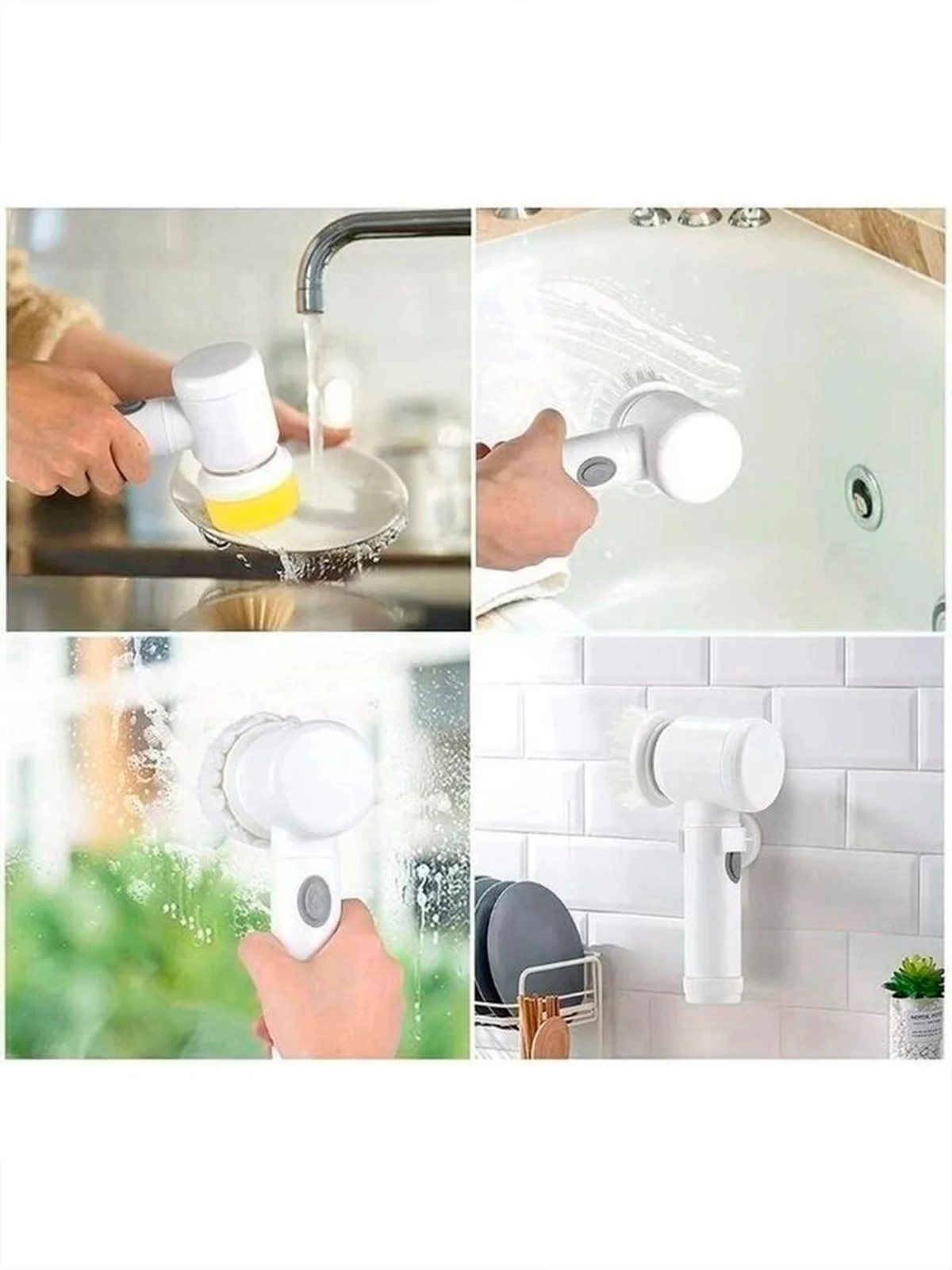 Электрическая щетка для уборки кухни и ванной комнаты, 5 в 1, USB