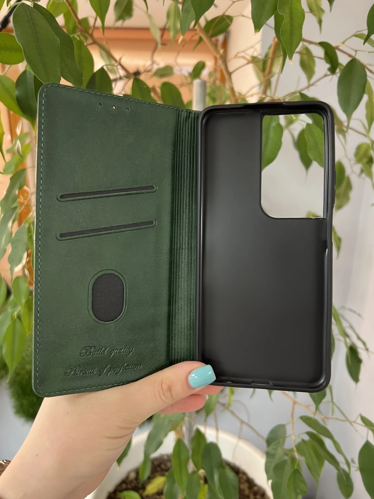 Тёмно-зелёный чехол книжка elitcase для Honor X7B / Хонор Х7В