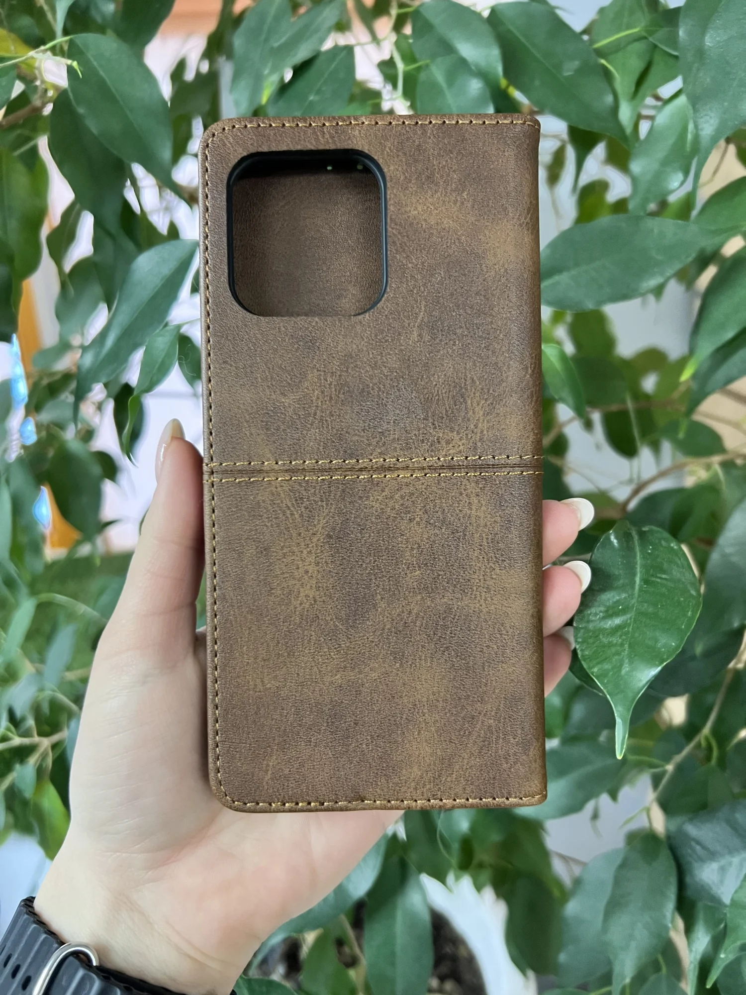 Тёмно-коричневый чехол книжка elitcase для Honor X6A / Хонор Х6А