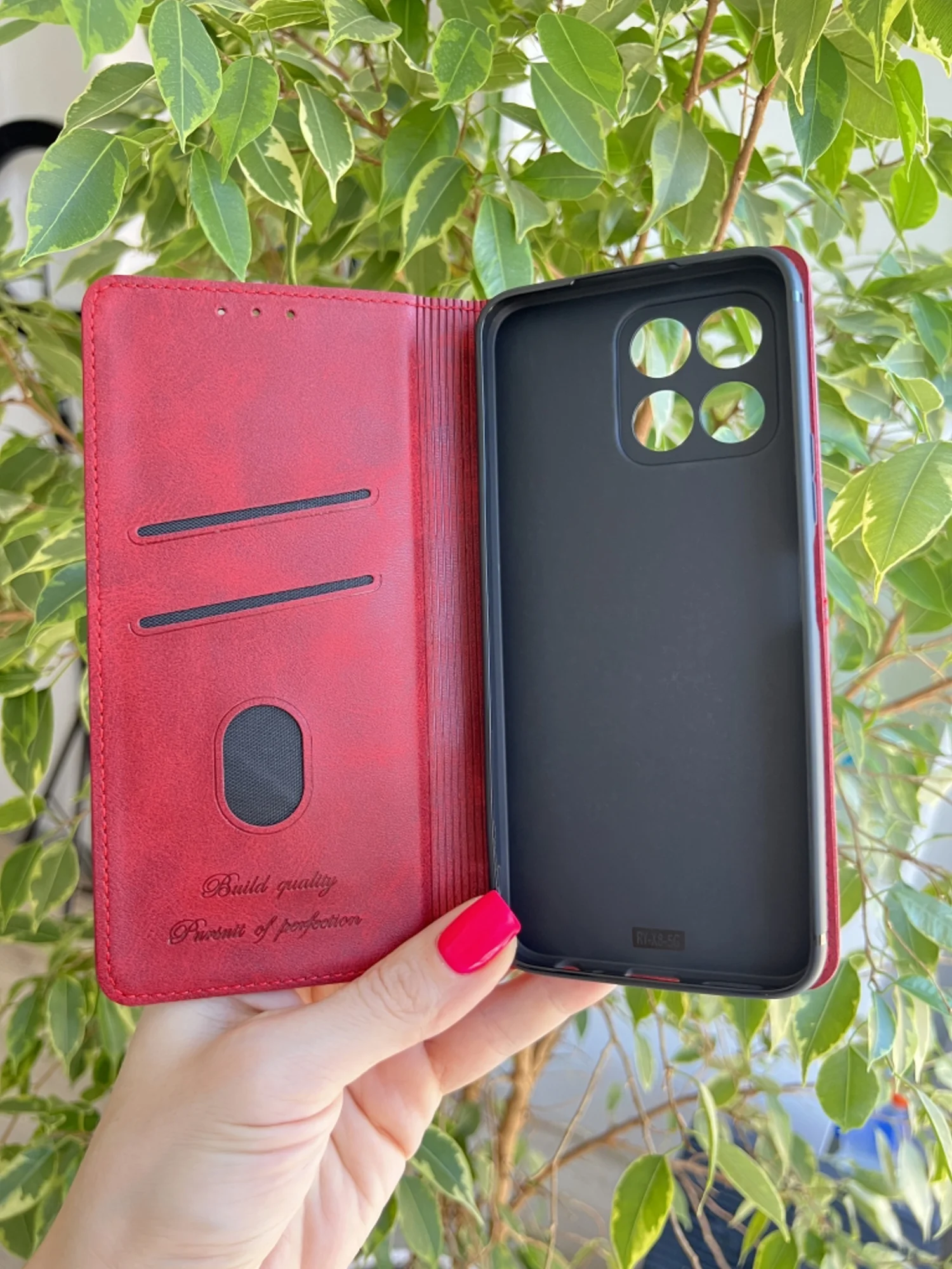 Красный чехол книжка elitcase для Honor X6 и X8 5G (VNE-N41) / Хонор Х6 и Х8 5G