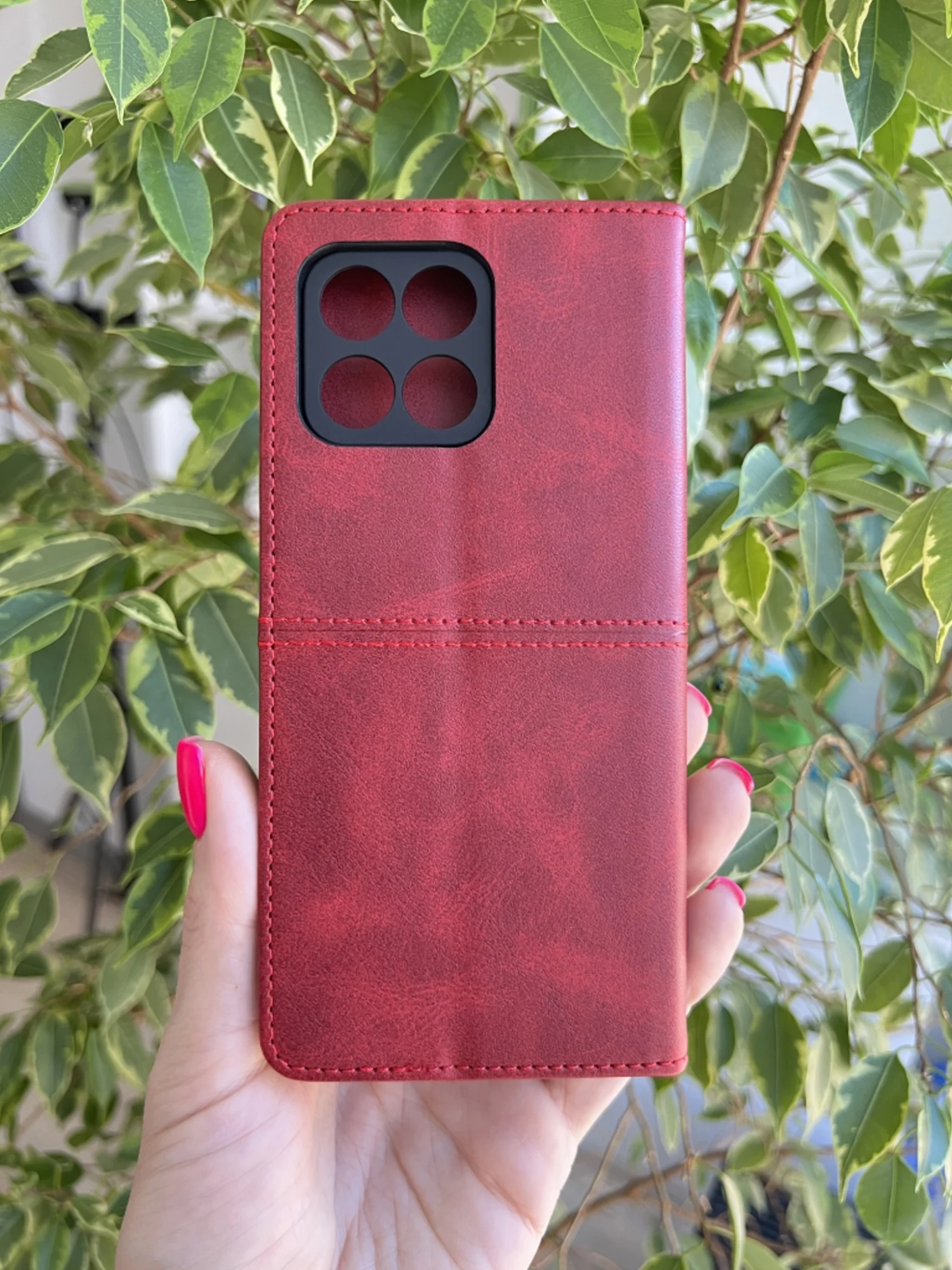 Красный чехол книжка elitcase для Honor X6 и X8 5G (VNE-N41) / Хонор Х6 и Х8 5G