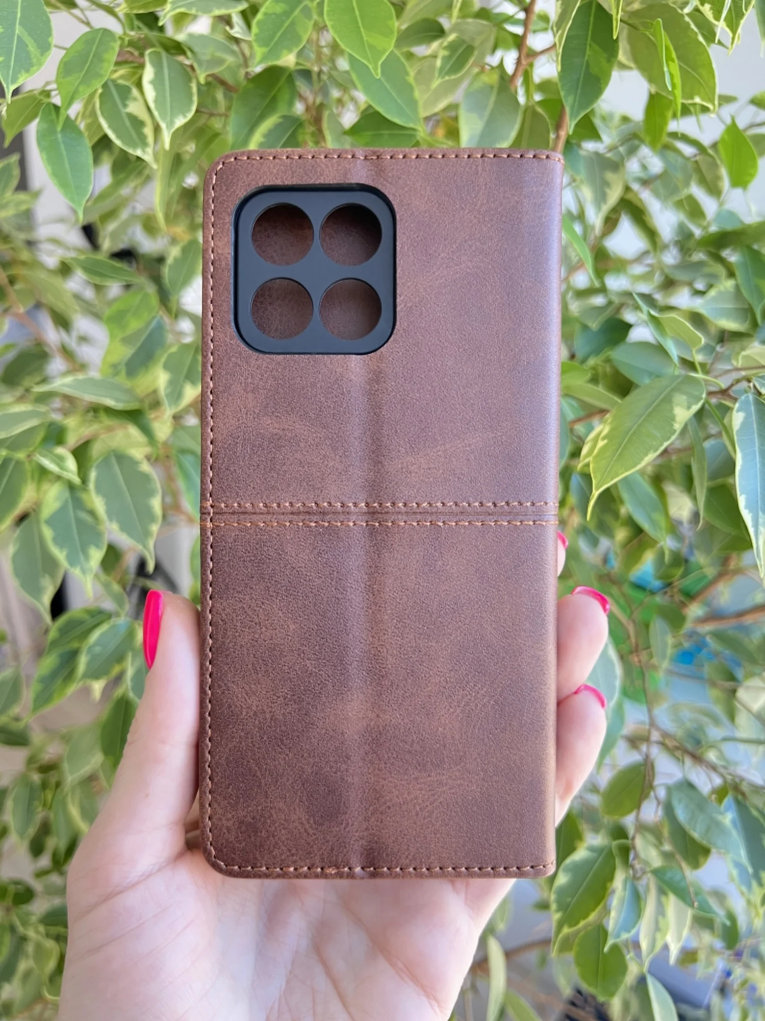 Тёмно-коричневый чехол книжка elitcase для Honor X6 и X8 5G (VNE-N41) / Хонор Х6 и Х8 5G