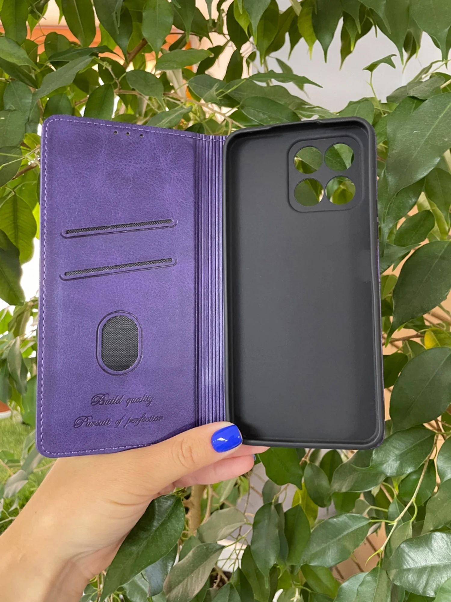 Фиолетовый чехол книжка elitcase для Honor X6 и X8 5G (VNE-N41) / Хонор Х6 и Х8 5G