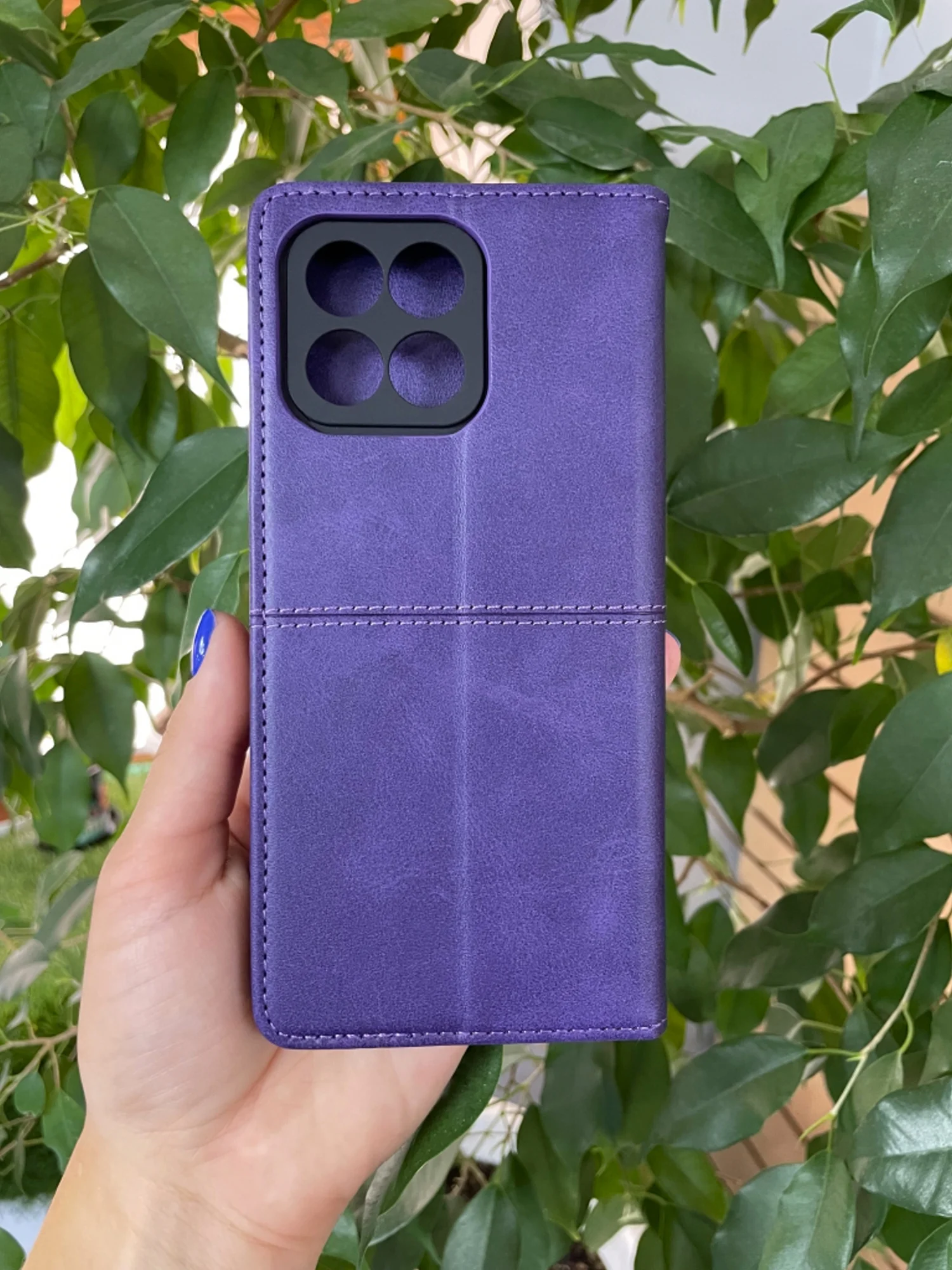 Фиолетовый чехол книжка elitcase для Honor X6 и X8 5G (VNE-N41) / Хонор Х6 и Х8 5G