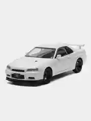Белый масштабная металлическая модель авто 1:24 NISSAN Skyline GT-R R34