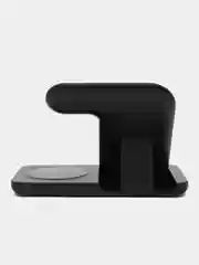Черный беспроводная зарядка, 3 в 1, для iPhone, iWatch, AirPods, Android