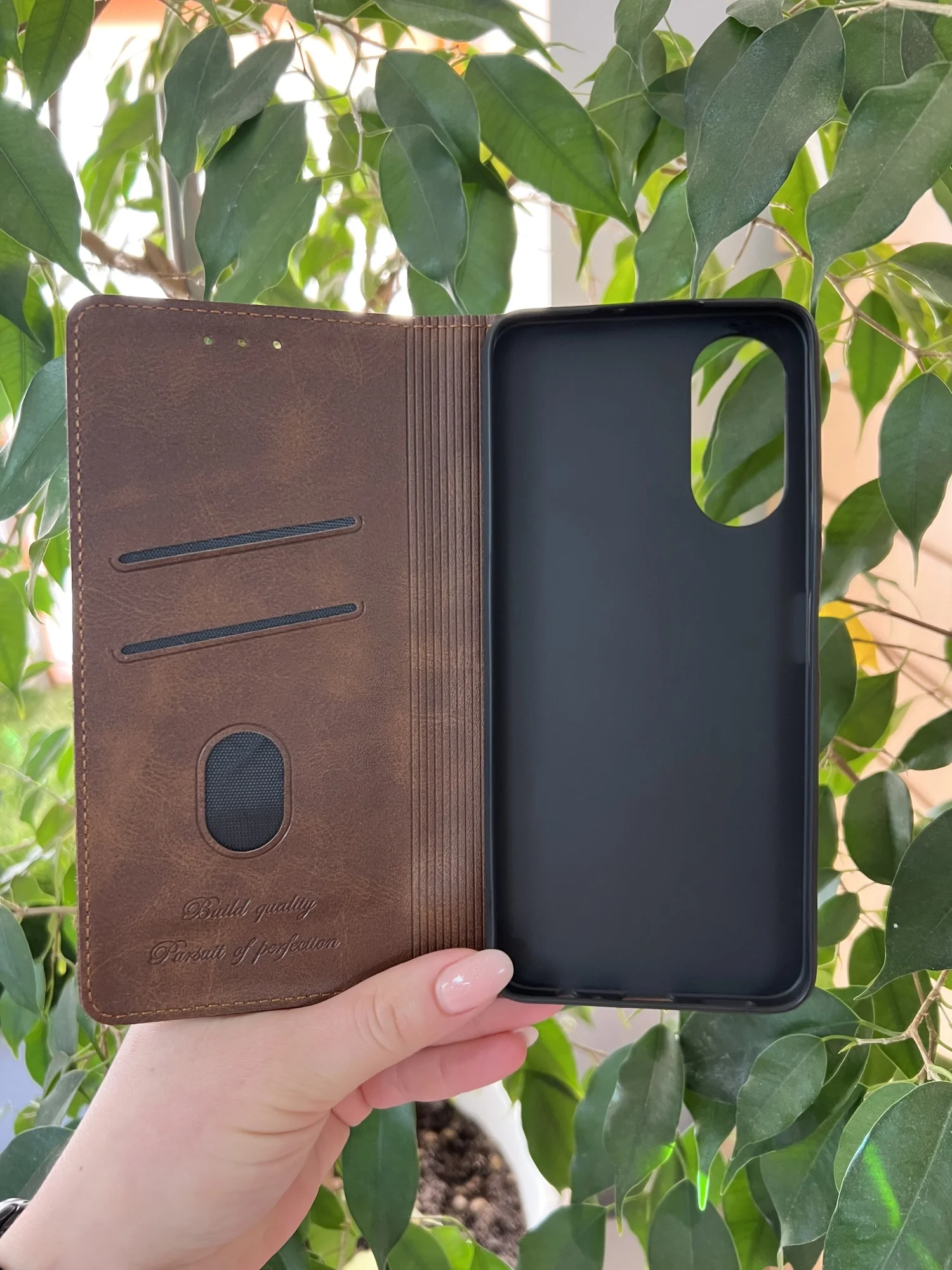 Тёмно-коричневый чехол книжка elitcase для Honor X5 Plus / Хонор Х5+
