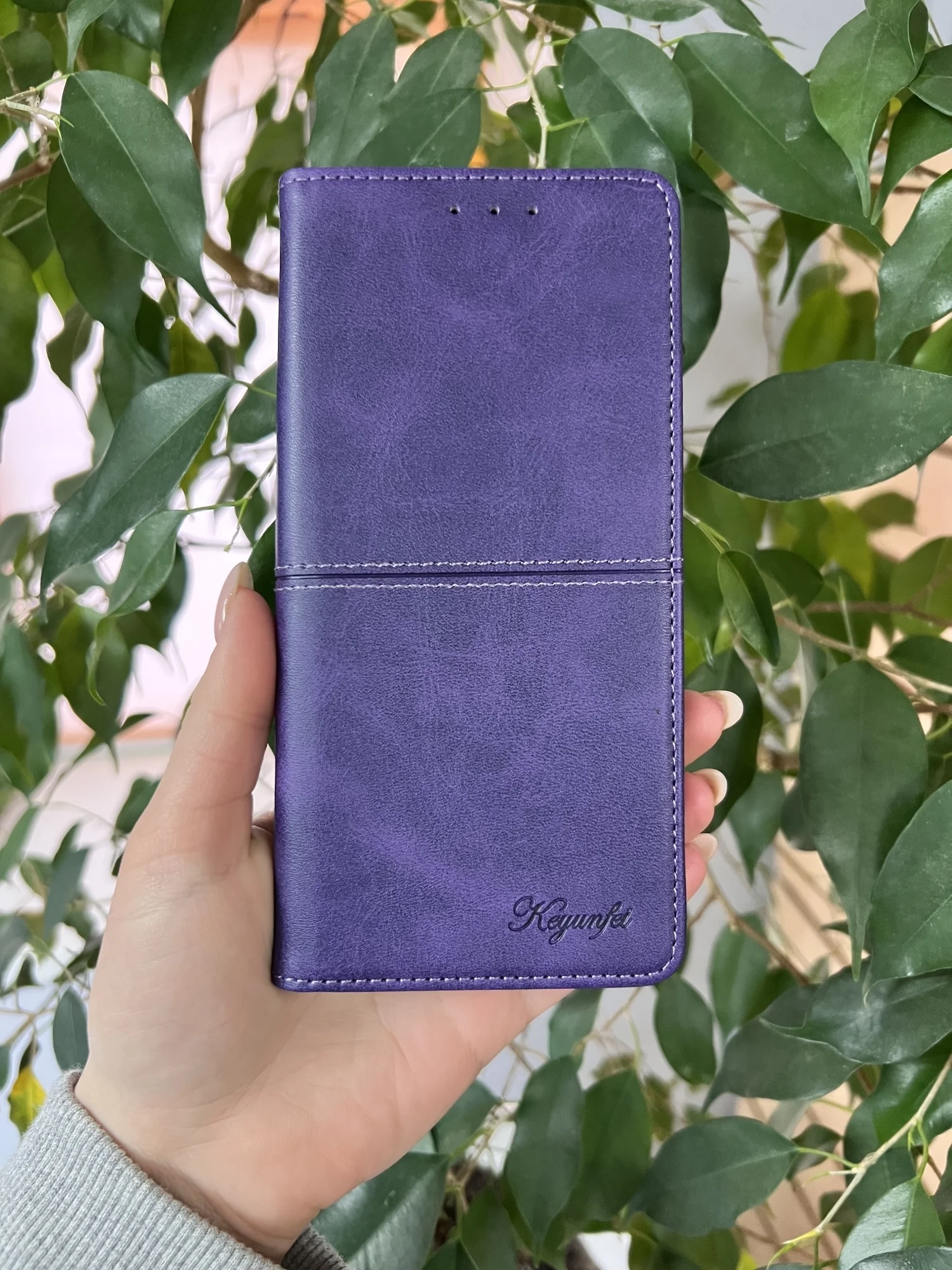 Фиолетовый чехол книжка elitcase для Honor X5 Plus / Хонор Х5+
