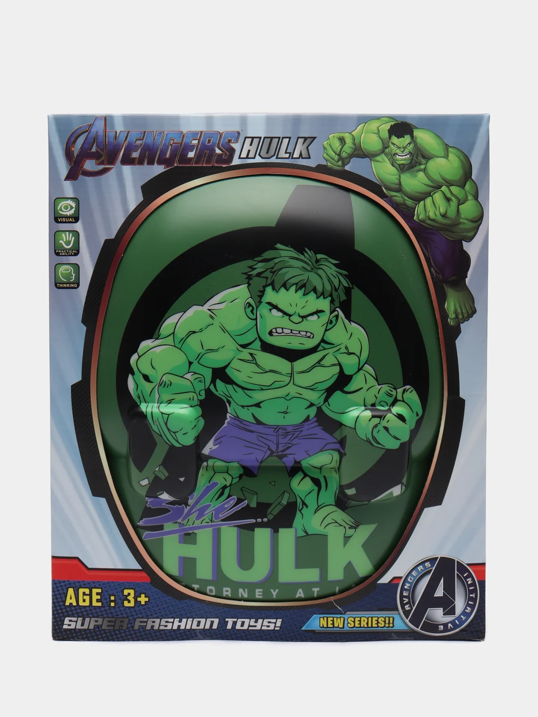 Зеленый набор фигурок игрушечных инструментов ironman, hulk(железный человек, халк) Рюкзак чемодан