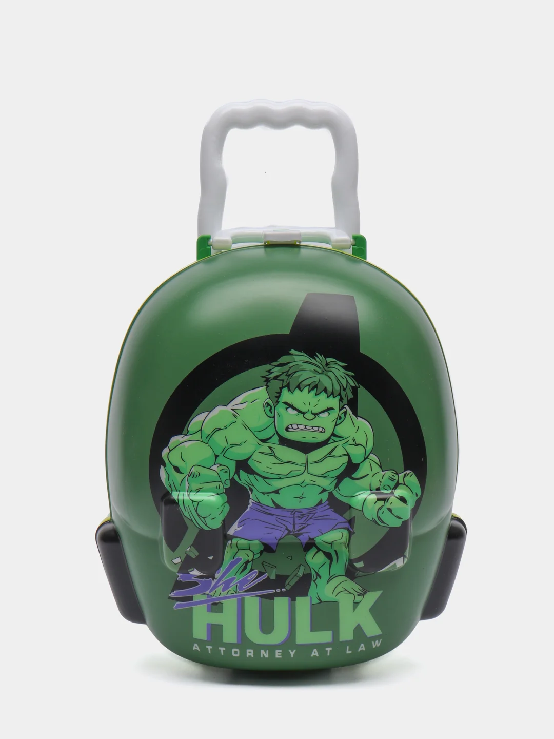 Зеленый набор фигурок игрушечных инструментов ironman, hulk(железный человек, халк) Рюкзак чемодан