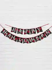 Угольный гирлянда на ленте  на Хэллоуин "Happy Halloween"
