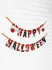 Белый гирлянда на ленте  на Хэллоуин "Happy Halloween"