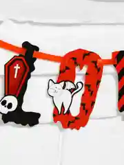 Белый гирлянда на ленте  на Хэллоуин "Happy Halloween"