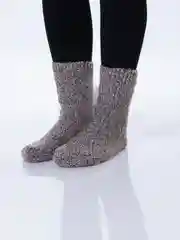 Шоколадный носки женские, теплые, шерстяные, вязаные, зимние, термоноски, подарок на новый год
