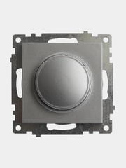 Выключатель диммирующий Stekker GLS10-7106-03, TRIAC (механизм), серия Катрин, серебро