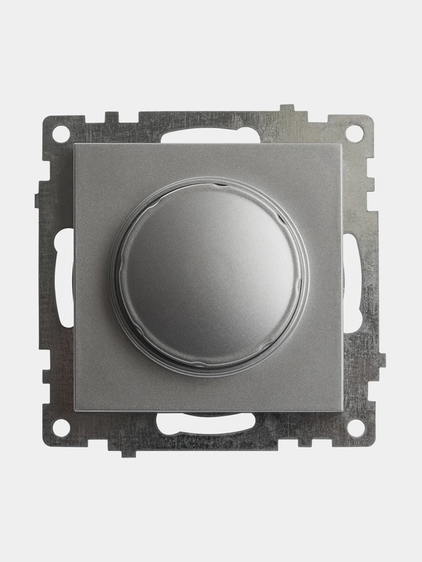 Выключатель диммирующий Stekker GLS10-7106-03, TRIAC (механизм), серия Катрин, серебро