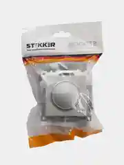 Выключатель диммирующий Stekker GLS10-7106-03, TRIAC (механизм), серия Катрин, серебро