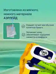 Биоразлагаемая влажная туалетная бумага "EMILY STYLE" смываемая 72-288шт