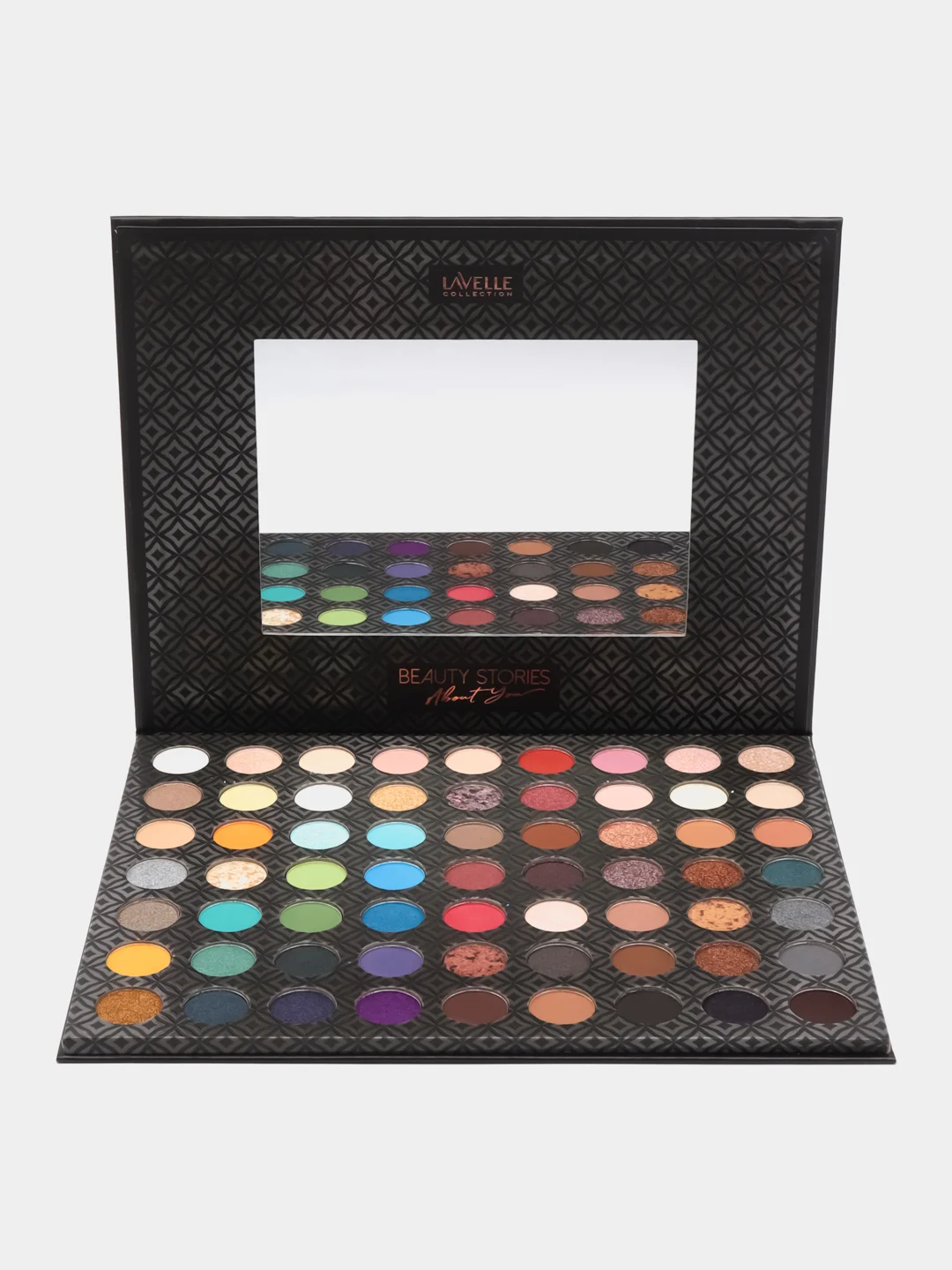 Разноцветный lavellecollection Тени для век, палетка теней Beauty stories, 63 оттенка