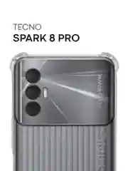 Чехол для Tecno Spark 8 Pro, с усиленными углами, силиконовый, прозрачный