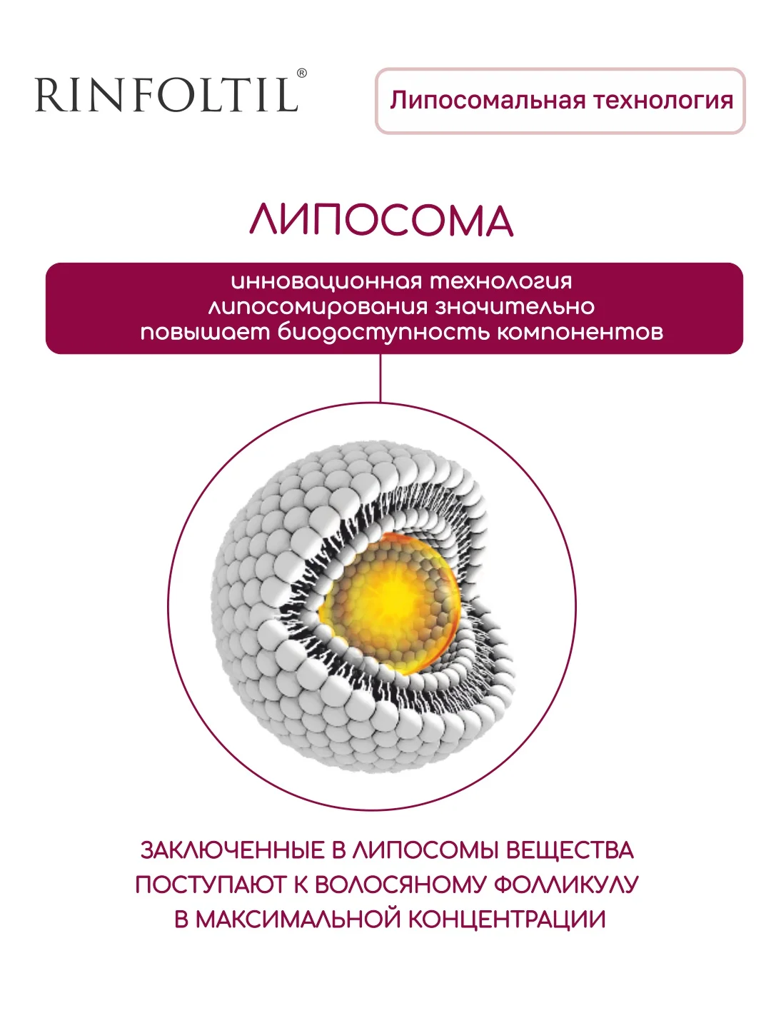 РИНФОЛТИЛ Липосомальная сыворотка от выпадения волос. Препятствует развитию ранней седины