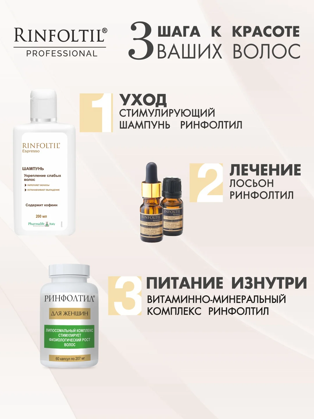 РИНФОЛТИЛ СЕРЕНОА лосьон для женщин для улучшения качества волос и ухода за кожей головы