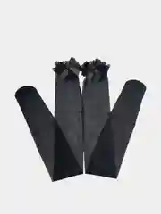 Черный чулки капроновые с бантиком