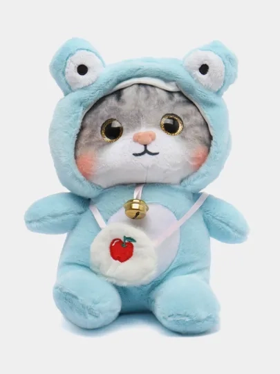 Мягкая игрушка кошка в костюме плюшевая 24 см в одежде кошка кот котенок