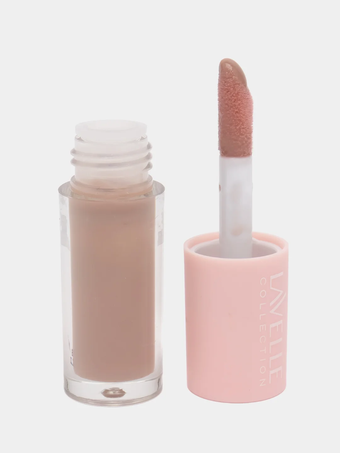 Бежевый lavellecollection Блеск для губ глянцевый SUGAR KISS, тон 01 мерцающий бежевый