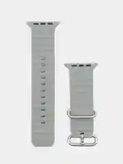 Серый браслет ремешок ребристый Ocean Band для Apple Watch X22 pro, X7 Pro, T200 plus, M16, HW22