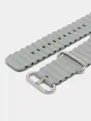 Серый браслет ремешок ребристый Ocean Band для Apple Watch X22 pro, X7 Pro, T200 plus, M16, HW22
