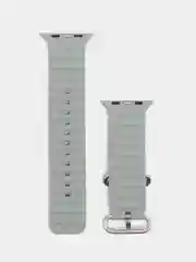 Серый браслет ремешок ребристый Ocean Band для Apple Watch X22 pro, X7 Pro, T200 plus, M16, HW22
