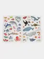 Наклейки многоразовые Морские животные, формат А4