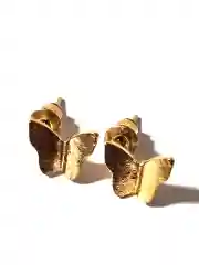 Серьги бабочки из металла ассиметричные