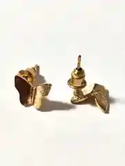 Серьги бабочки из металла ассиметричные
