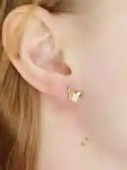 Серьги бабочки из металла ассиметричные