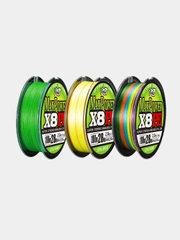 Рыболовная леска, шнур плетёный MAX POWER, 8 жил, 100 м, 9 диаметров, 3 цвета