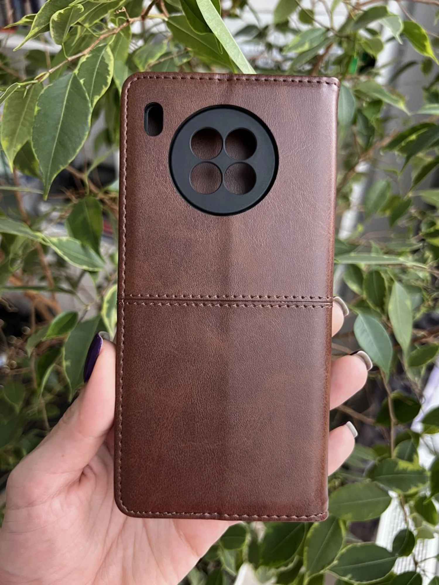Тёмно-коричневый чехол книжка elitcase для Honor 50 Lite и Nova 8i / Хонор 50 Лайт и Нова 8i