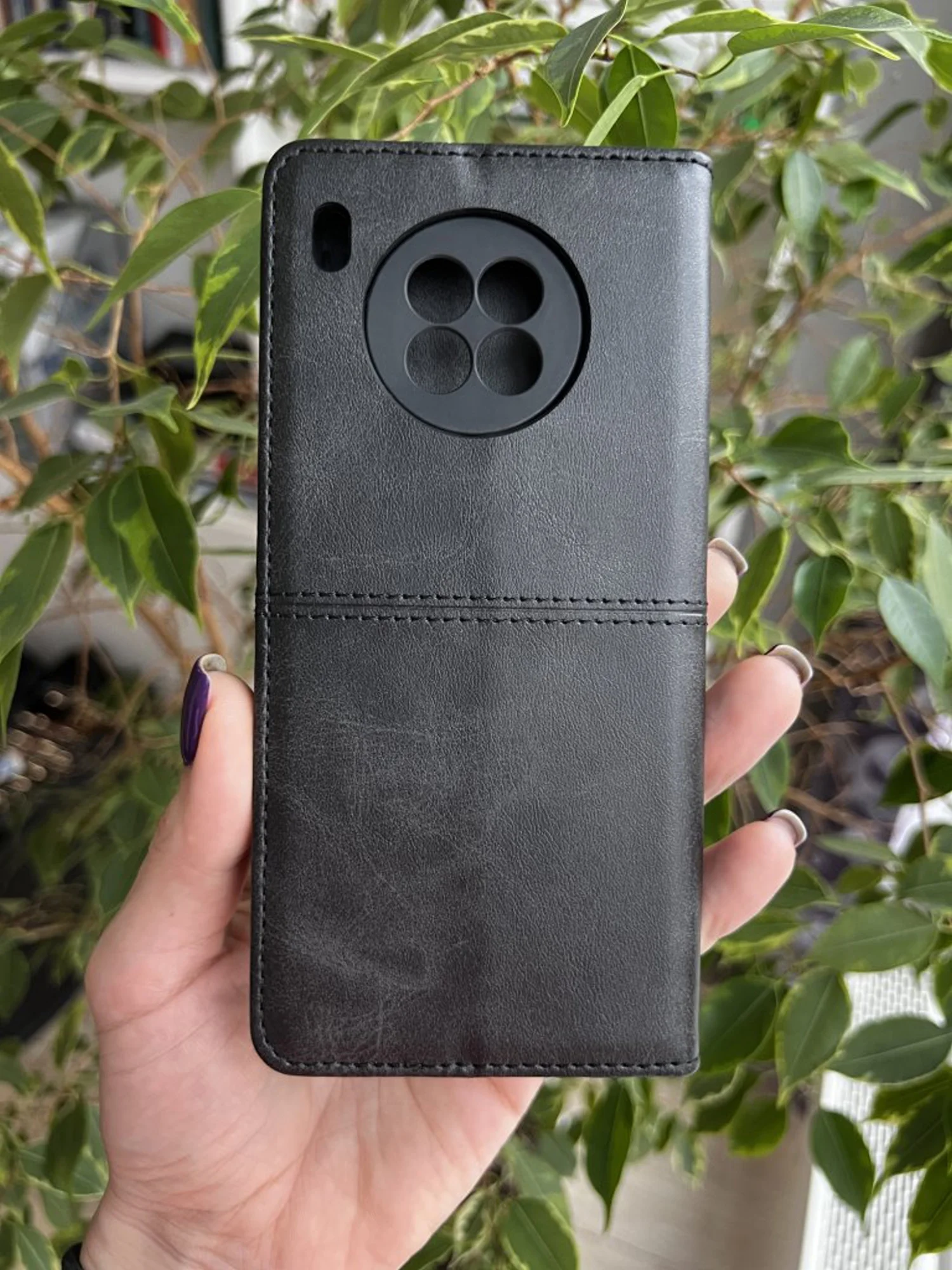 Черный чехол книжка elitcase для Honor 50 Lite и Nova 8i / Хонор 50 Лайт и Нова 8i