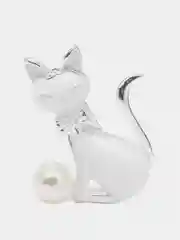 Молочный брошь "Кошка, котик"