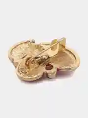 Алый брошь "Сердце, сердечки"